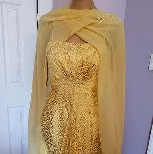 Vintage gold/yellow cocktail dress